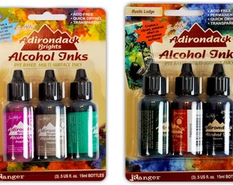 Adirondack Alcohol Ink Bundle Ink Set Valley Trail + Rustic Lodge