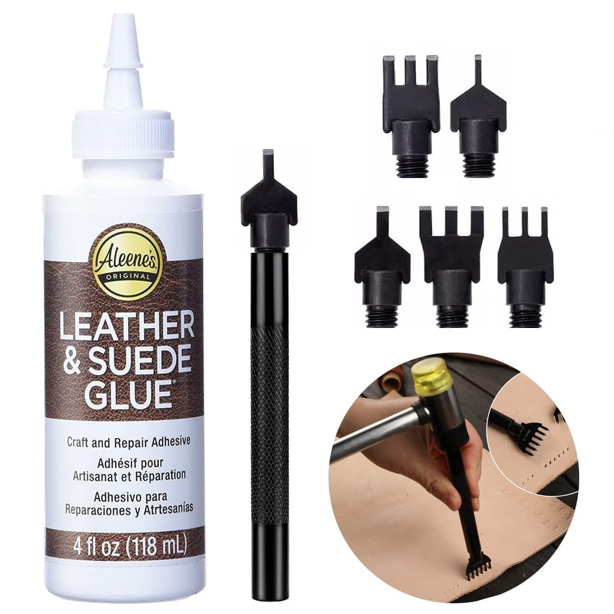 Leather Glue One Gallon or 4 Ounce Non Toxic Cement for Gluing and