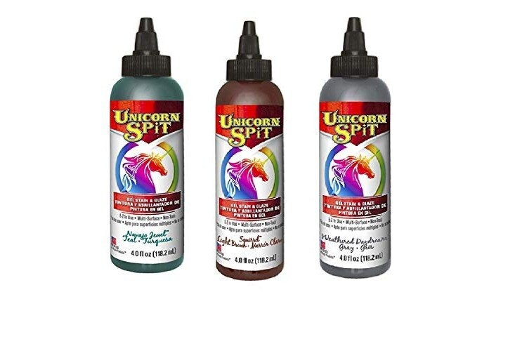 Unicorn SPiT 5770004 Gel Stain and Glaze, Lemon Kiss 4.0 FL OZ Bottle,  Yellows