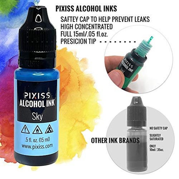 Pixiss Alcohol Ink Set 25 Large Highly Saturated Colors -  Finland