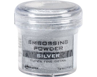 Ranger Embossing Powder, 0.56-Ounce Jar, Super Fine Silver