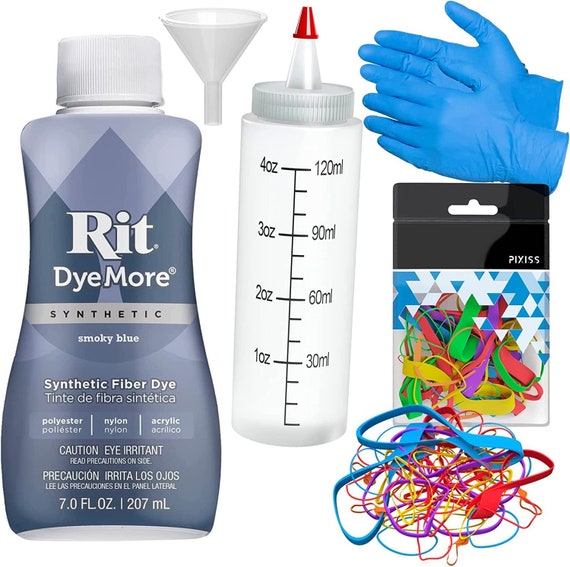 Synthetic Rit Dye More Liquid Fabric Dye Ultimate Synthetic Rit Dye  Accessories Kit Available in Multiple Colors 7 Ounces Smoky Blue 