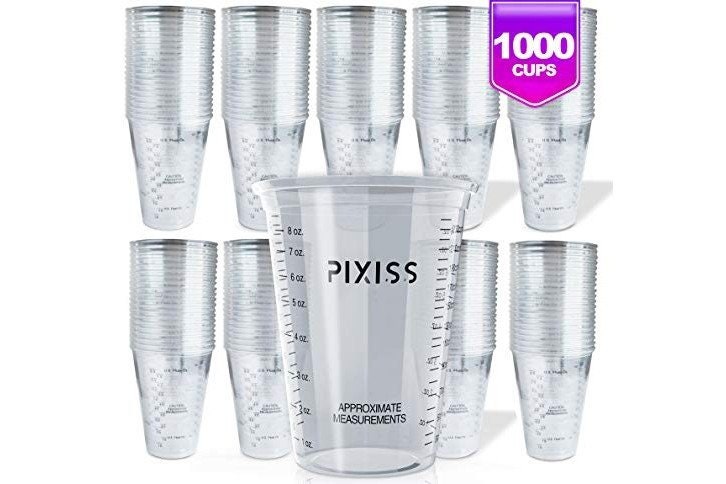 Disposable Measuring Cups 10 oz [Pack of 150] Clear Plastic Graduated for  Measuring Intake and Output -Cooking and Baking - Mixing Drinks, Resin