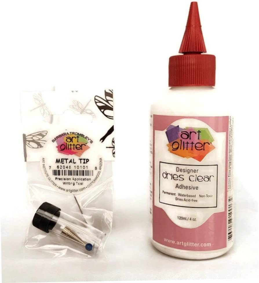 Art Glitter Glue Designer Dries Clear Adhesive 4 Oz With Ultra