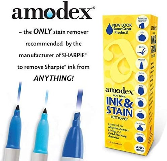 Amodex Ink and Stain Remover Cleans Marker, Ink, Crayon, Pen, Makeup From  Furniture, Skin, Clothing, Fabric, Leather Liquid Solution 