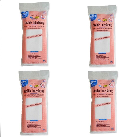 Pellon PLF36 Ultra Lightweight Fusible Interfacing, White, 15″ X 3 Yards 6 Pack