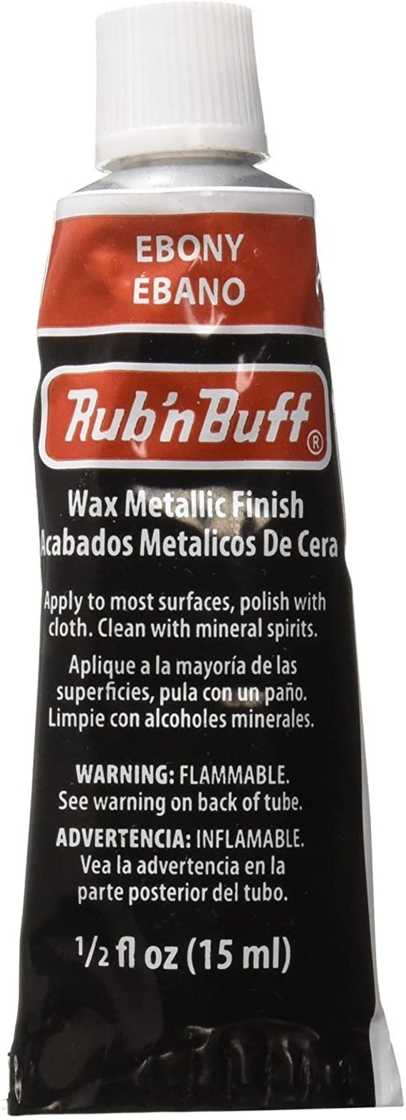 Amaco Rub 'N Buff Wax Metallic Finish, Ebony, 0.5-Fluid Ounce 