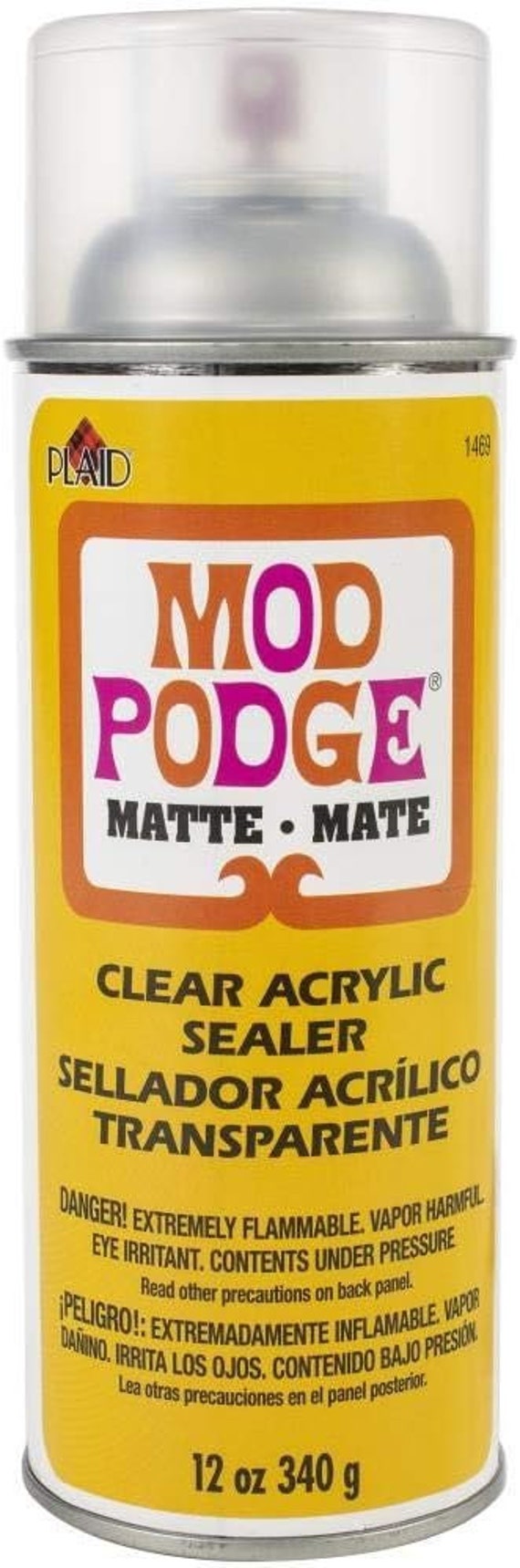 Mod Podge Spray Acrylic Sealer Matte 2-Pack, Clear Coating Matte Paint Sealer Spray, Spray Can Sprayer Handle