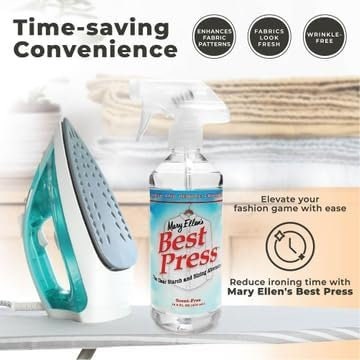 Mary Ellen's Best Press Anti-wrinkle Spray Starch for Ironing and Lilazoo's  Household and Laundry Brush Stain Remover Soft Bristle 