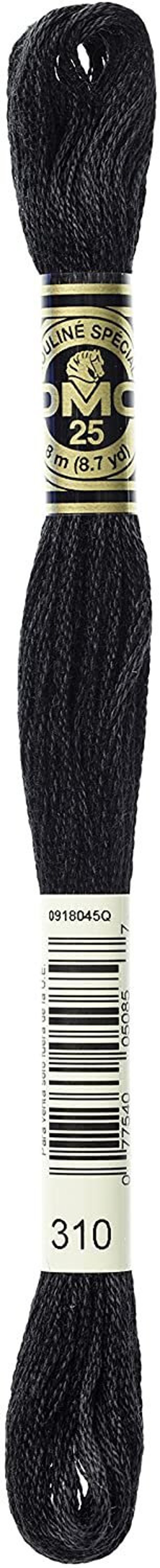 DMC 6-Strand Embroidery Cotton Floss Black 117-310