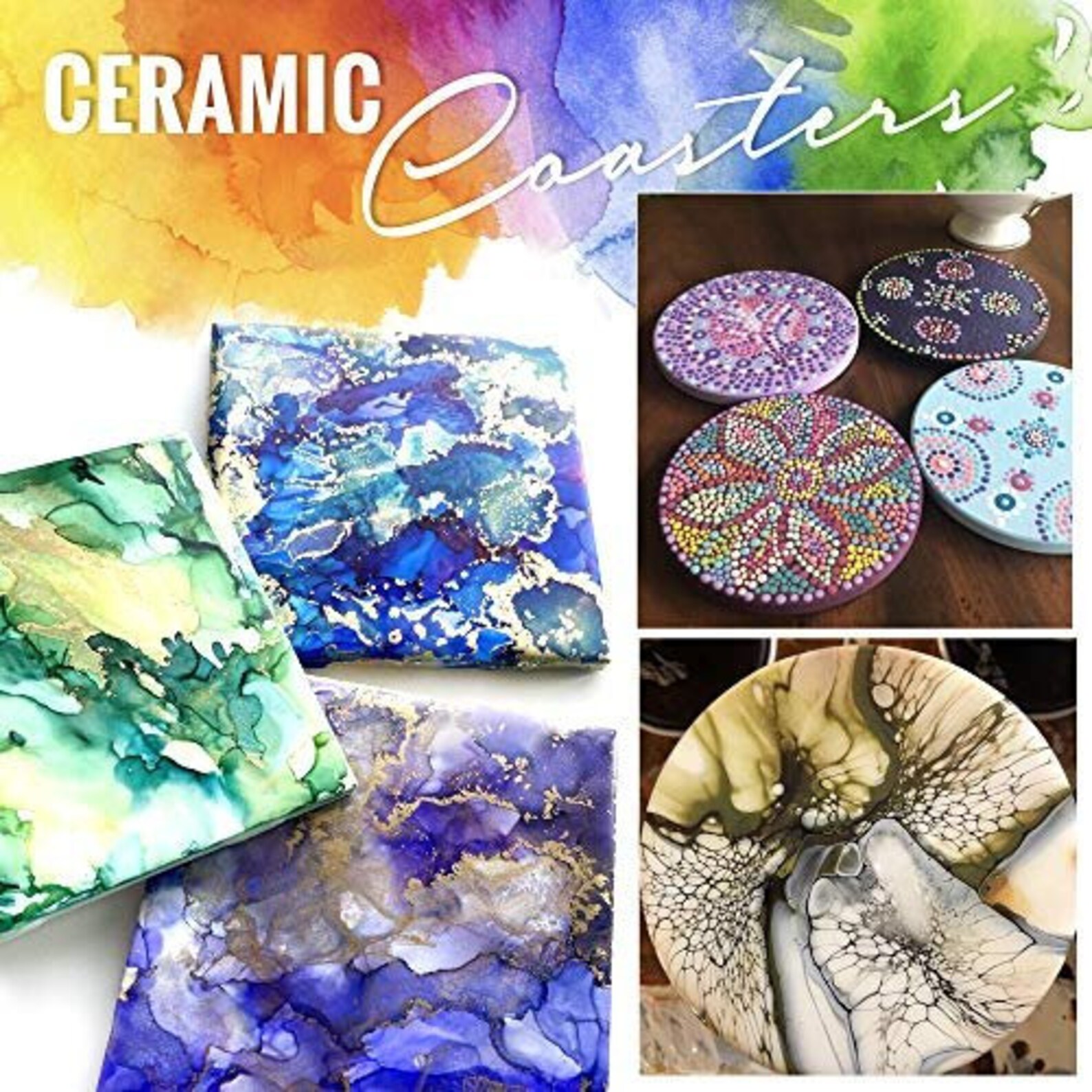 Blank Ceramic Coasters 100 Pack Etsy