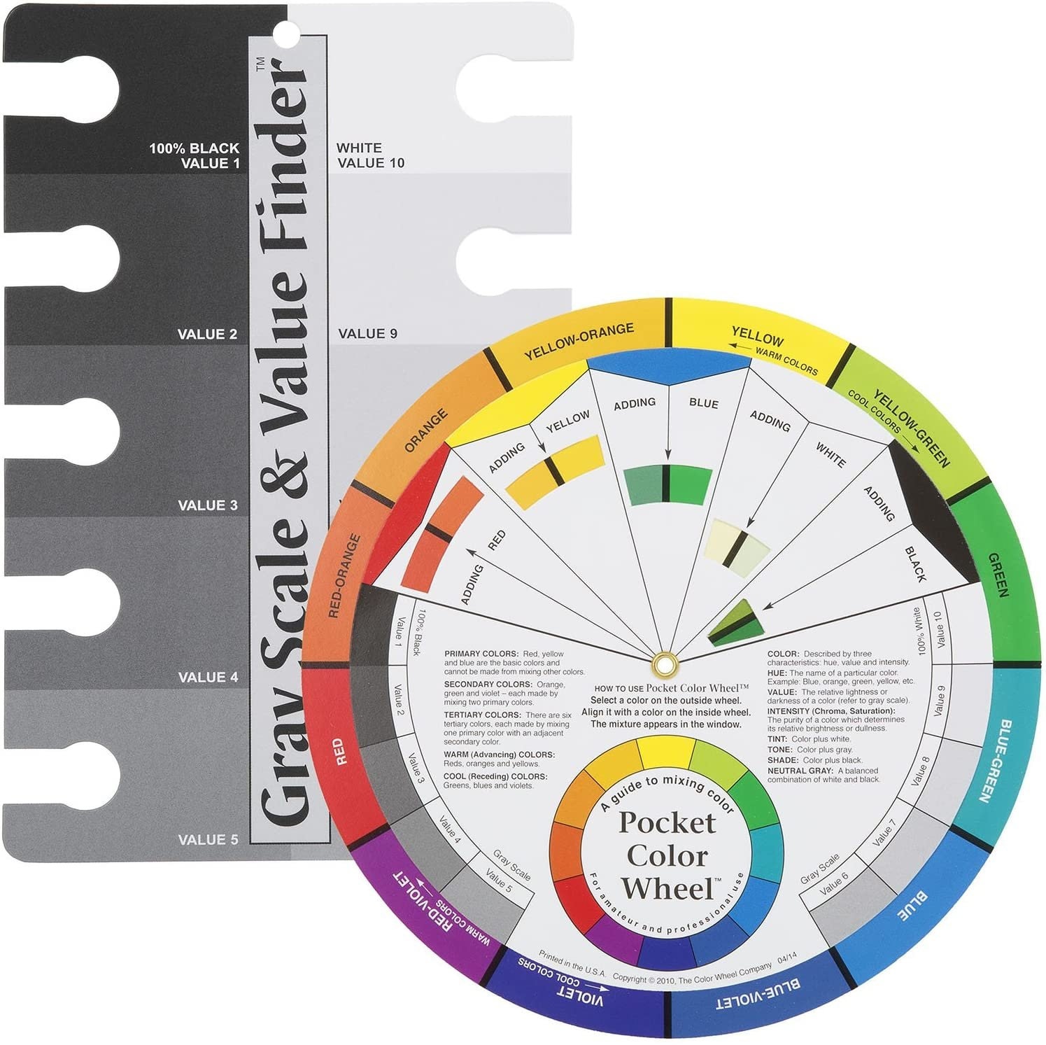 Color Wheel Pocket Guide With Gray Scale Value Finder picture