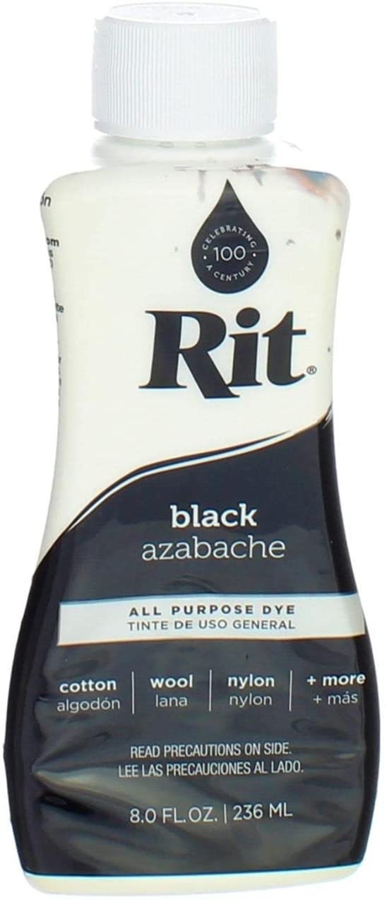  Rit Dye Liquid Black All-Purpose Dye (8oz) - Pixiss