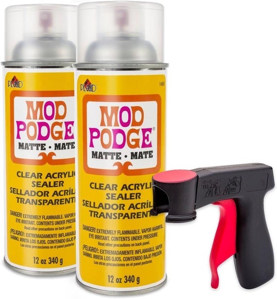 Mod Podge Spray Acrylic Sealer Matte 2-pack, Clear Coating Matte Paint Sealer  Spray, Spray Can Sprayer Handle G 