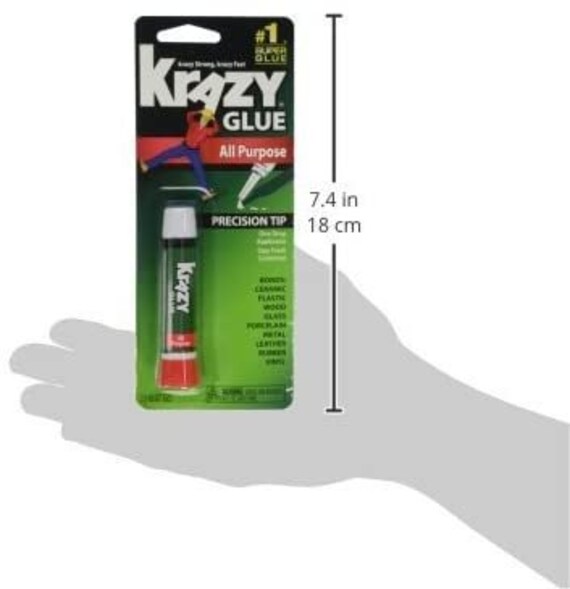 Elmer's Krazy Glue, All Purpose Super Glue, Precision Tip, Krazy Glue With Brush Applicator