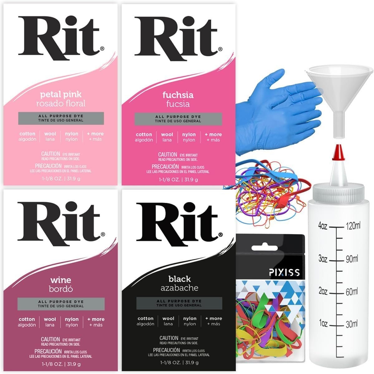Rit All Purpose Powder Dye 1-1/8 oz Petal Pink, 2 Pack, Adult Unisex