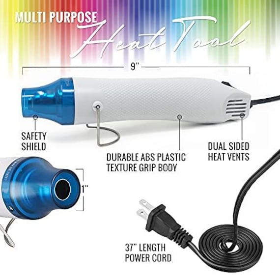 Mini Hot Air Gun, 300W Portable Heat Gun for Embossing Shrink Wrapping  Paint Drying Crafts Electronics DIY 