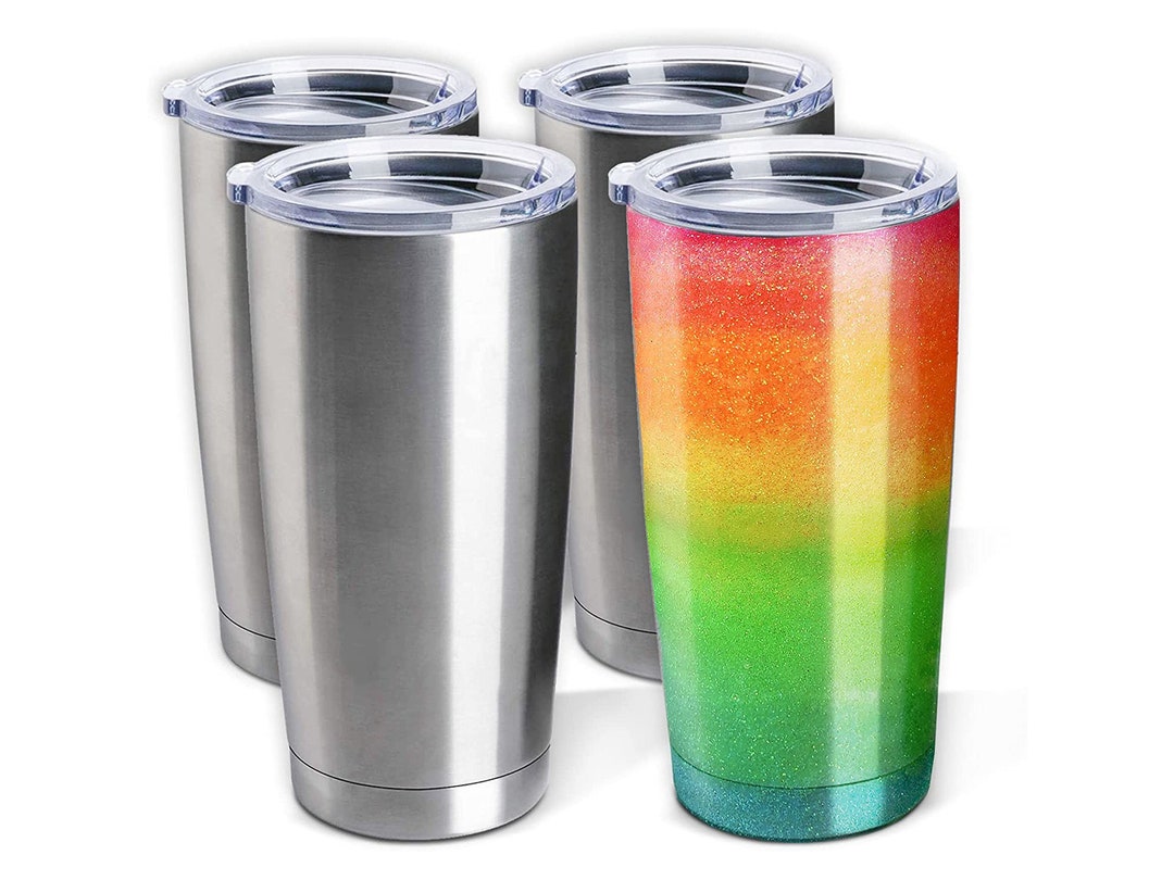 Stainless Steel Tumblers Bulk 4pack 20oz Double Wall Vacuum Etsy