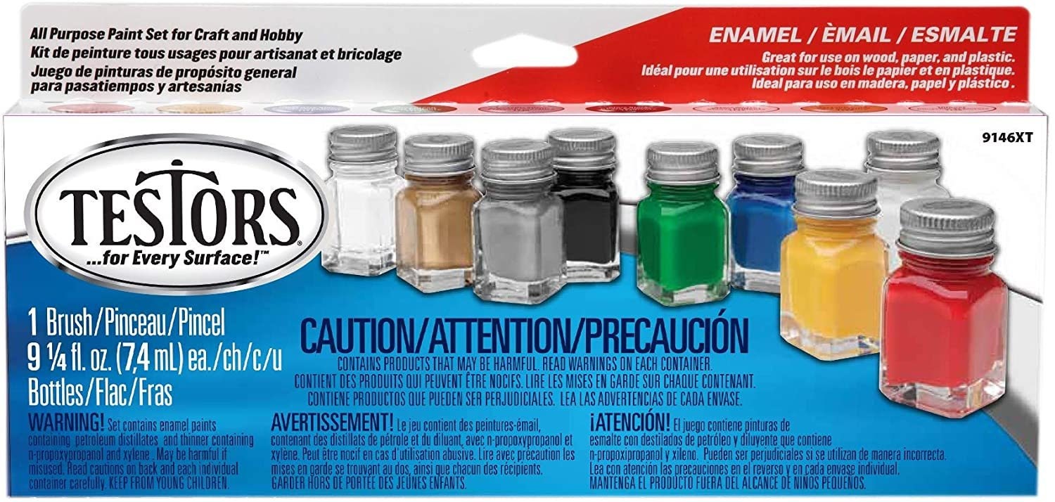 Testors 9146XT Promotional Enamel Paint Set Packaging May Vary 