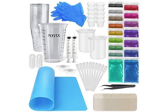 Pixiss Epoxy Resin Mixing Kit, 15 Resin Mica Powder Pigments, for Soap  Making Kit, Resin Jewelry, Casting Resin 