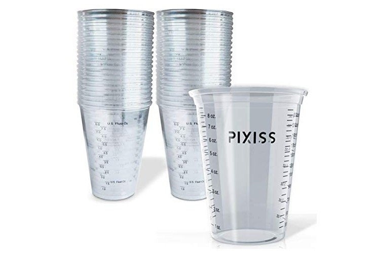 Disposable Plastic Cups Clear White Glasses Water Party Wedding Drinking  7oz