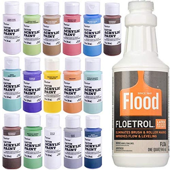 1 Quart Flood Floetrol Additive 16 2Ounce Acrylic Paints Etsy
