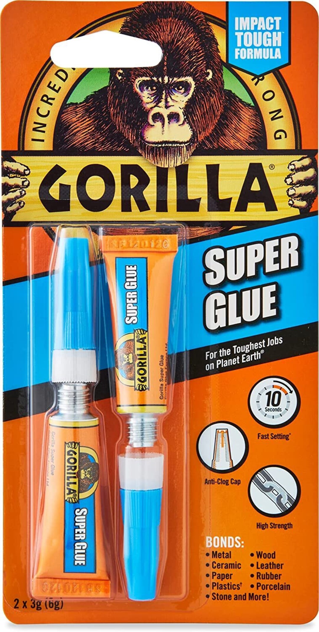  Gorilla Super Glue 15 Gram, Clear, (Pack of 1) : Everything Else