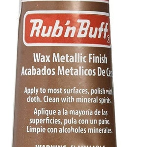 Amaco Rub 'N Buff Wax Metallic Finish, Gold Leaf, 0.5-Fluid Ounce