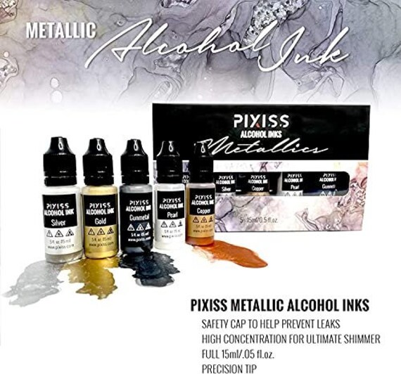 Metallic Alcohol Inks - White - Bottle - Blower