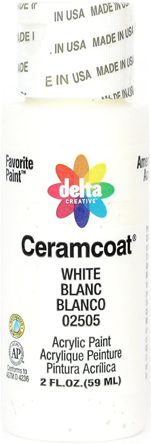2 Fl Oz Acrylic Craft Paint White - Delta Ceramcoat : Target
