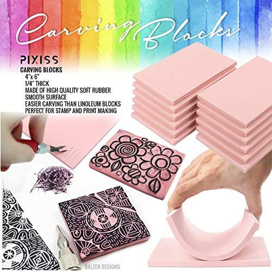 5 Rubber Blocks Carving Tool Rubber Block Stamp Carving Etsy