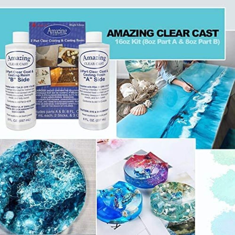 Amazing Clear Cast Resin Epoxy by Alumilite 16oz Part A 8oz Etsy