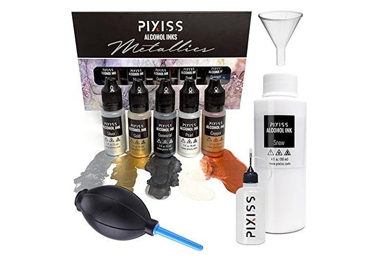 Metallic Alcohol Ink Set 5 Metal Color Alcohol-based Inks for