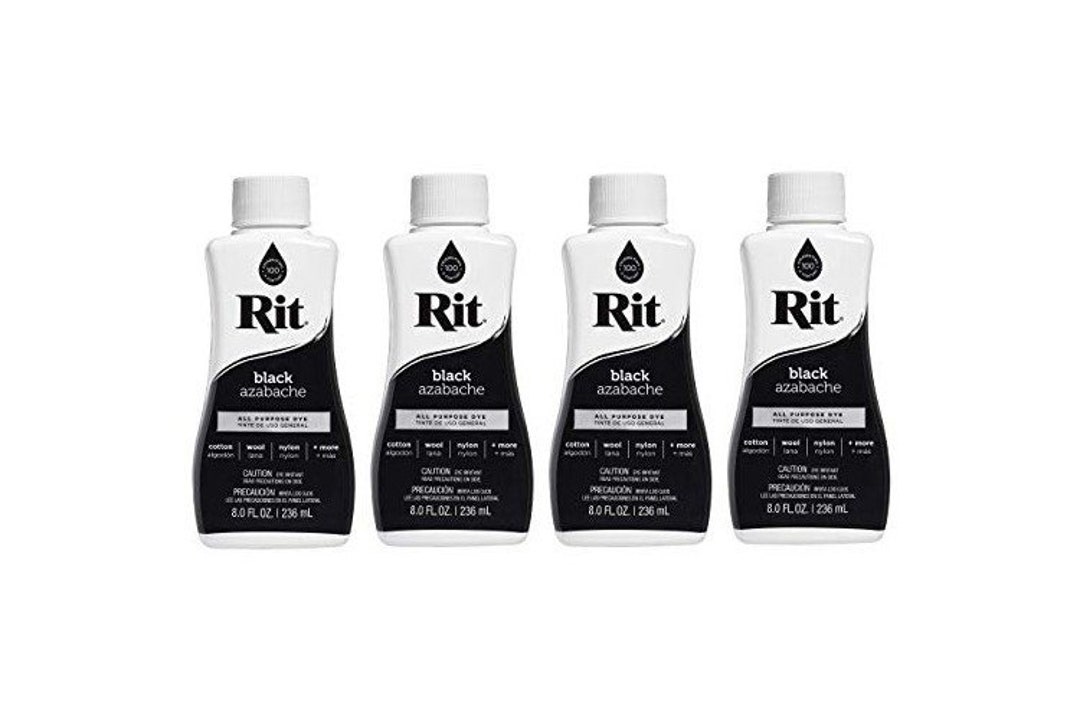 Rit All-purpose Liquid Dye, 8 Ounce, Black fоur Paсk 