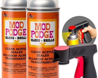 Mod Podge Spray Acrylic Sealer Glossy 2-Pack, Clear Coating Matte Paint Sealer Spray, Spray Can Sprayer Handle