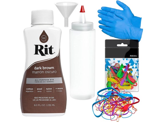 Dark Brown Rit Dye Liquid All-purpose Dye 8oz, Pixiss Tie Dye Accessories  Bundle With Rubber Bands, Gloves and Squeeze Bottle -  Norway