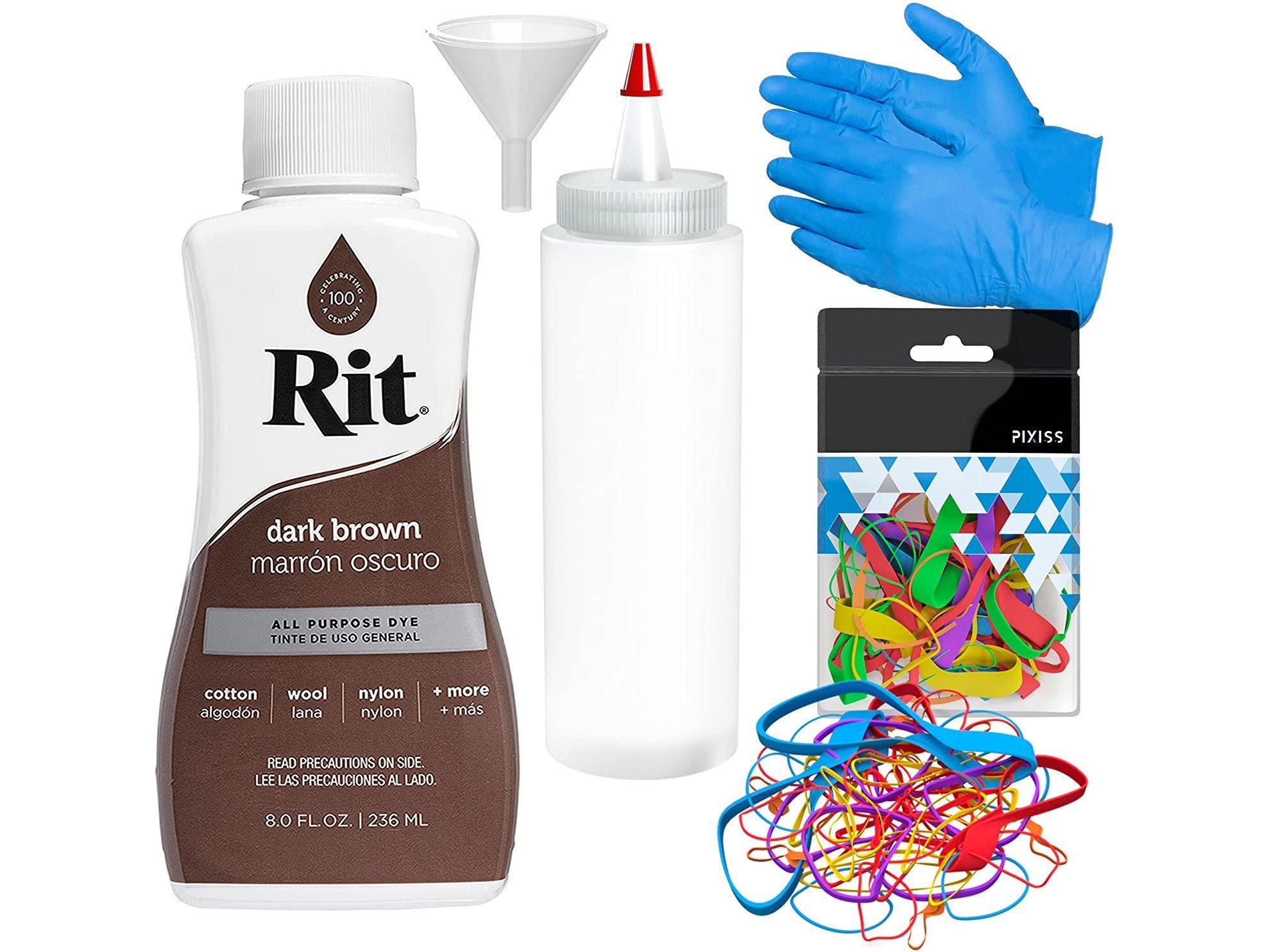 Rit All Purpose Liquid Fabric Dye Bundle (4 Pack) , 2 - Black 8oz Dye + 2 - Navy Blue 8oz Dye
