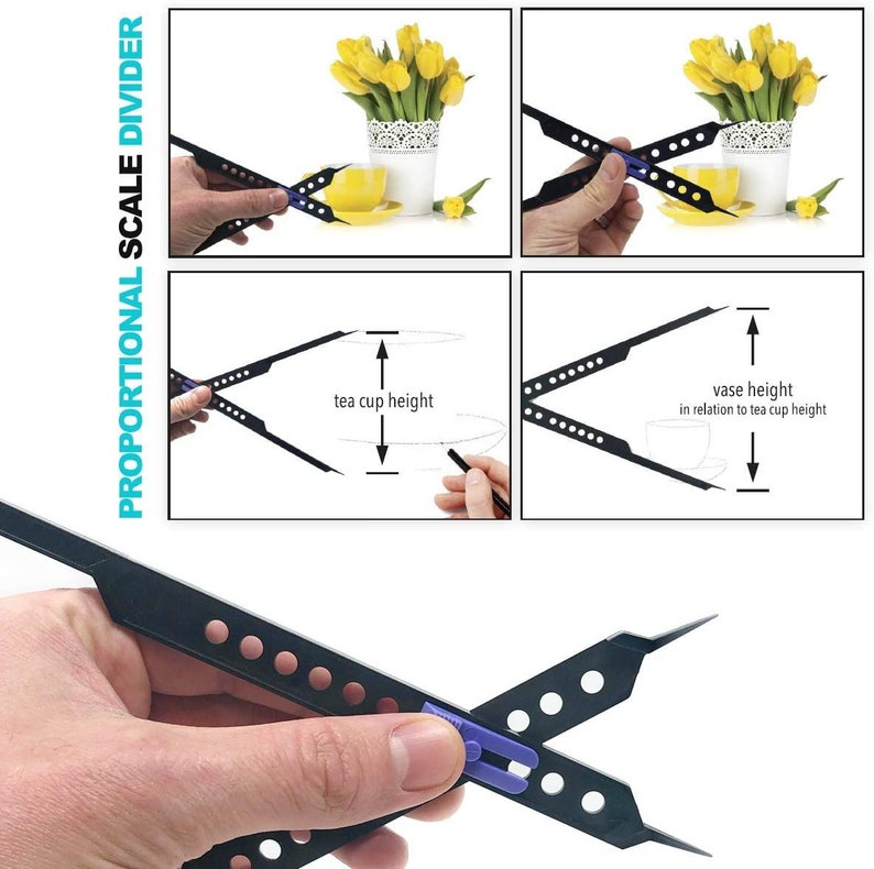 Proportional Divider Drawing Tool for Artists by Pixiss Gray | Etsy