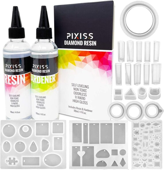 Pixiss Epoxy Resin Easy Mix 1:1 Gallon Kit Crystal Clear Casting Resin