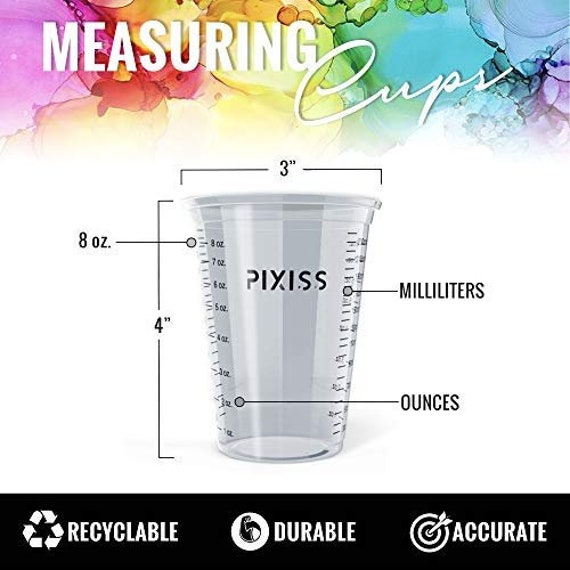 Disposable Clear Graduated Measuring Cup 8 oz