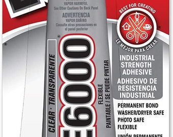 E-6000 Adhesive Metal, Glass, Fiberglass Masonry And Concrete Clear Carded 2 Oz