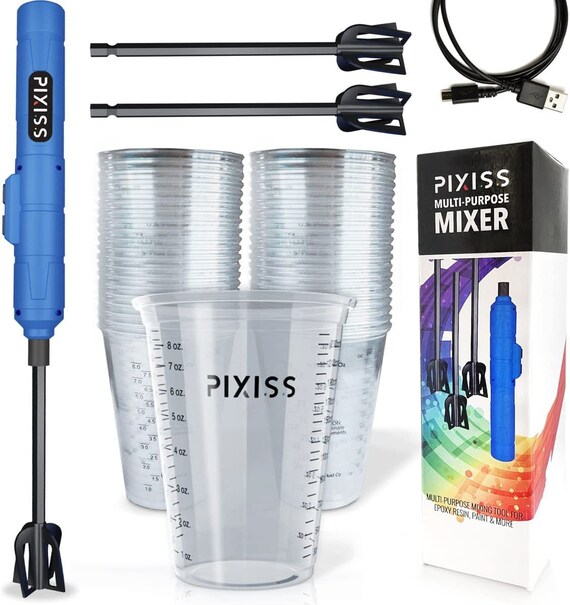 Pixiss Premium Resin Mixer, Handheld Rechargeable Epoxy Mixer, Epoxy Resin  Mixer Pro Grade, Resin Stirrer for Resin, DIY Crafts Tumbler, 