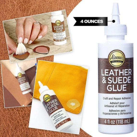 Leather Glue Adhesive Aleenes Leather Fabric Glue for Patches, Upholstery,  Tears, Canvas, Clothing, Leather Punch Pen Tool With 6 