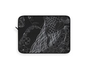 His and hers Gothic Aquarius Zodiac birthday gift Laptop Sleeve Zentangle art ccomputer covers