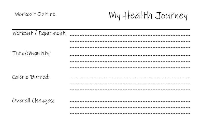 Printable Workout Plan Template Daily Workout Regimen Tracker Etsy