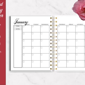 Undated Monthly Planner Inserts: Classic Happy Planner (PDF Printable)