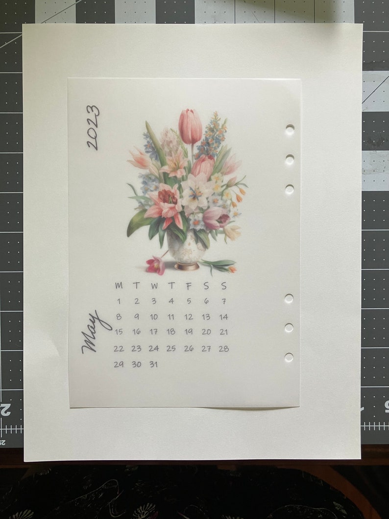 Printed 2023 A5 Vellum/matte Planner Dashboard With Mini Etsy