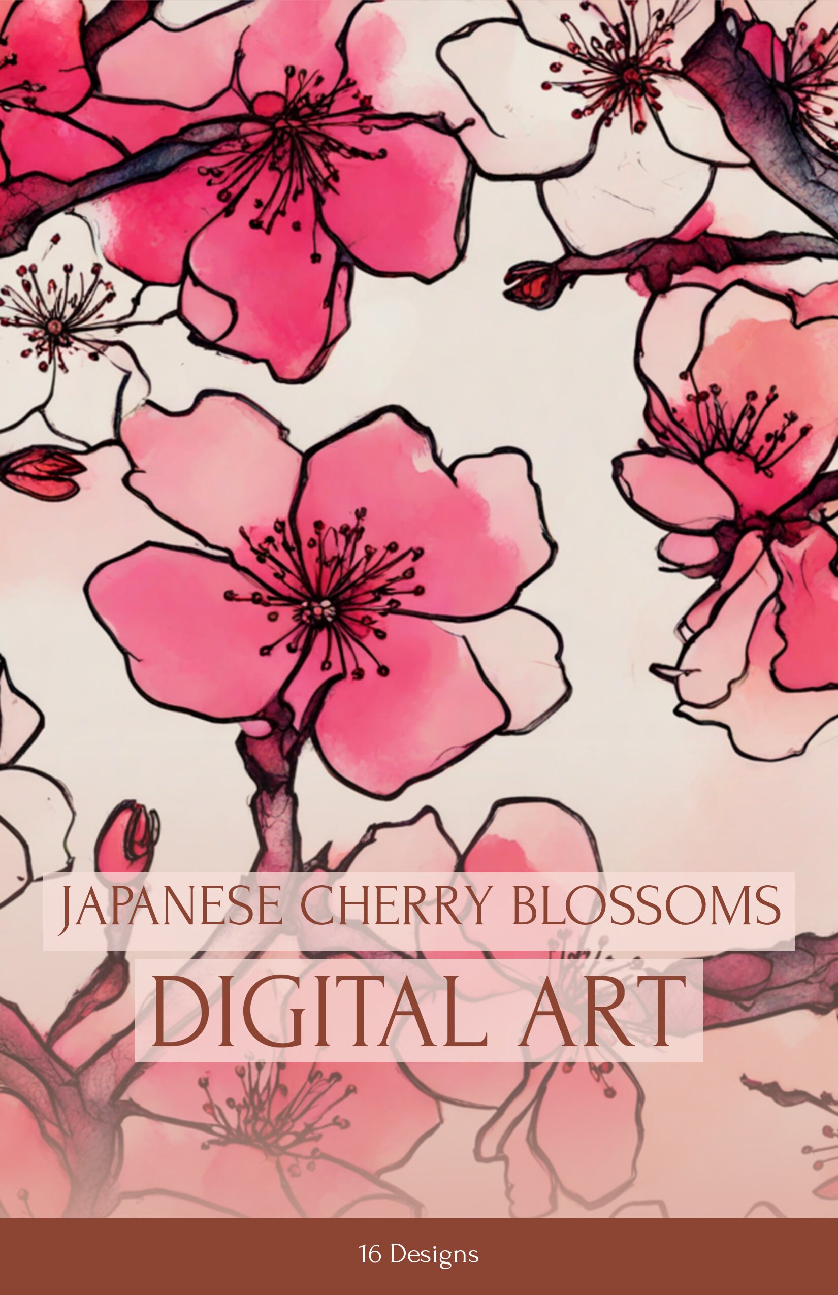 Japanese Cherry Blossom Svg Package - Junk Journal Clip Art - Digital ...