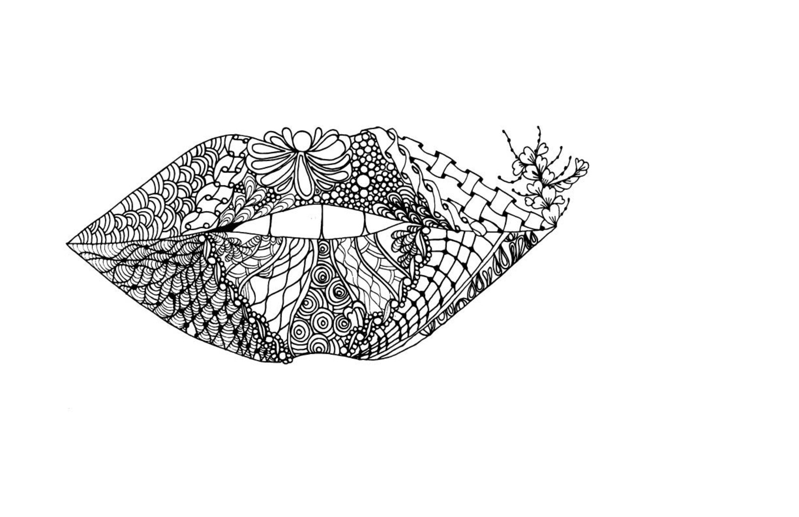 Lips SVG, Zentangle Lips Svg, Weed Lips Svg Etsy