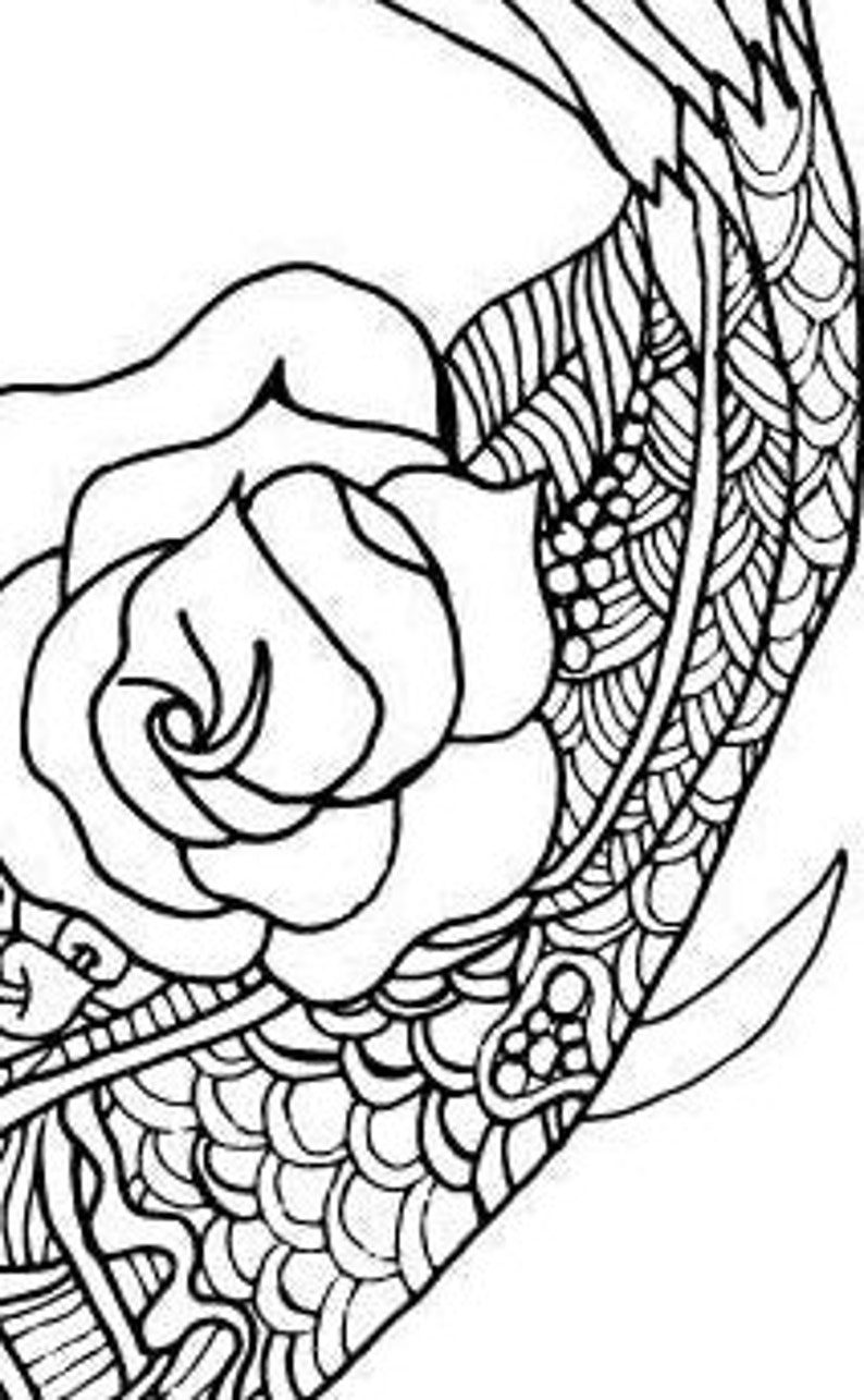 Download Floral Koi Fish Zentangle Mandala svg Koi Fish Cricut | Etsy